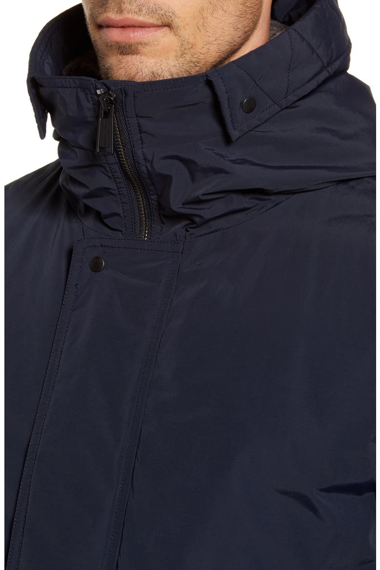 Tech Down Parka with Faux Fur Trim, Alternate, color, NAVY