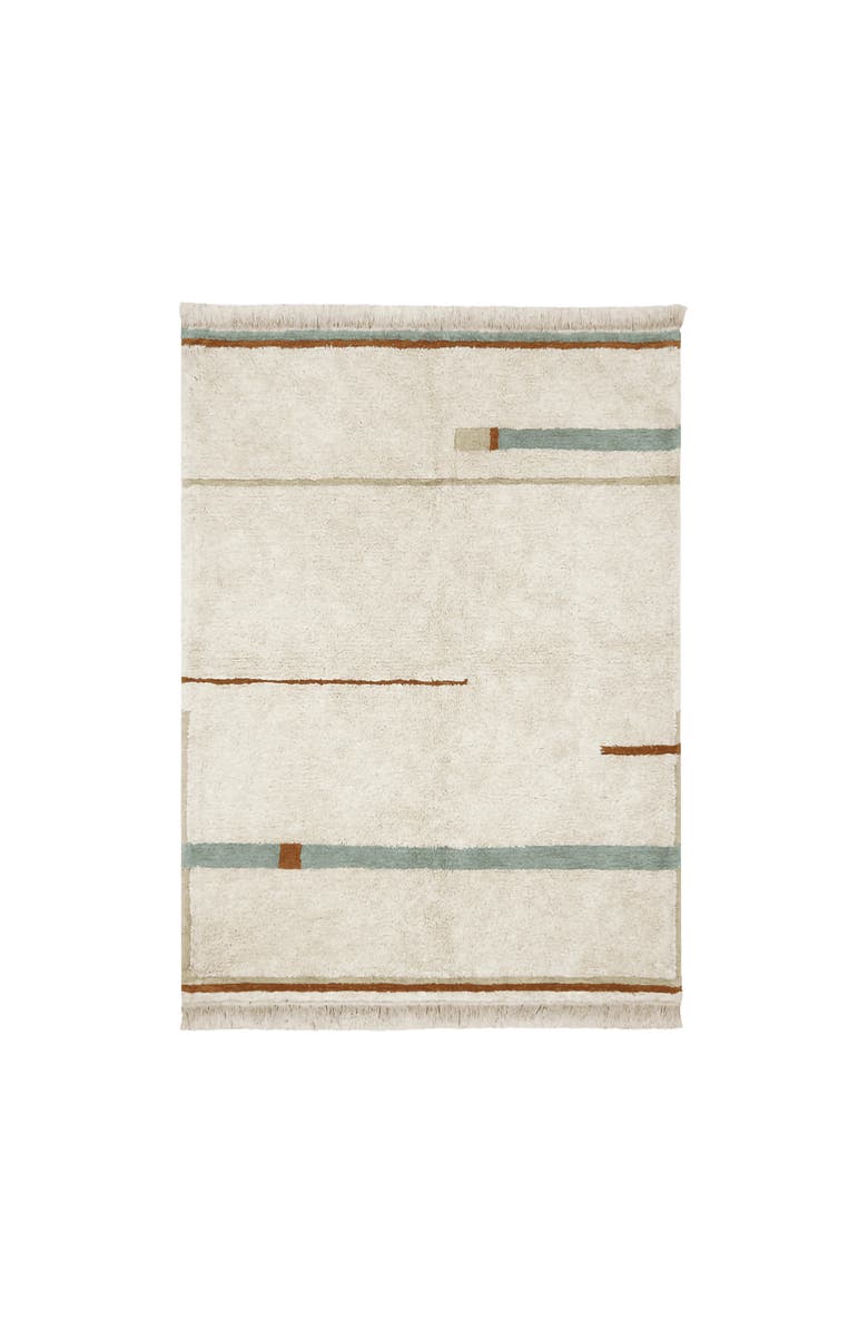 Lorena Canals Washable Rug Lanes, Main, color, Natural And Blue