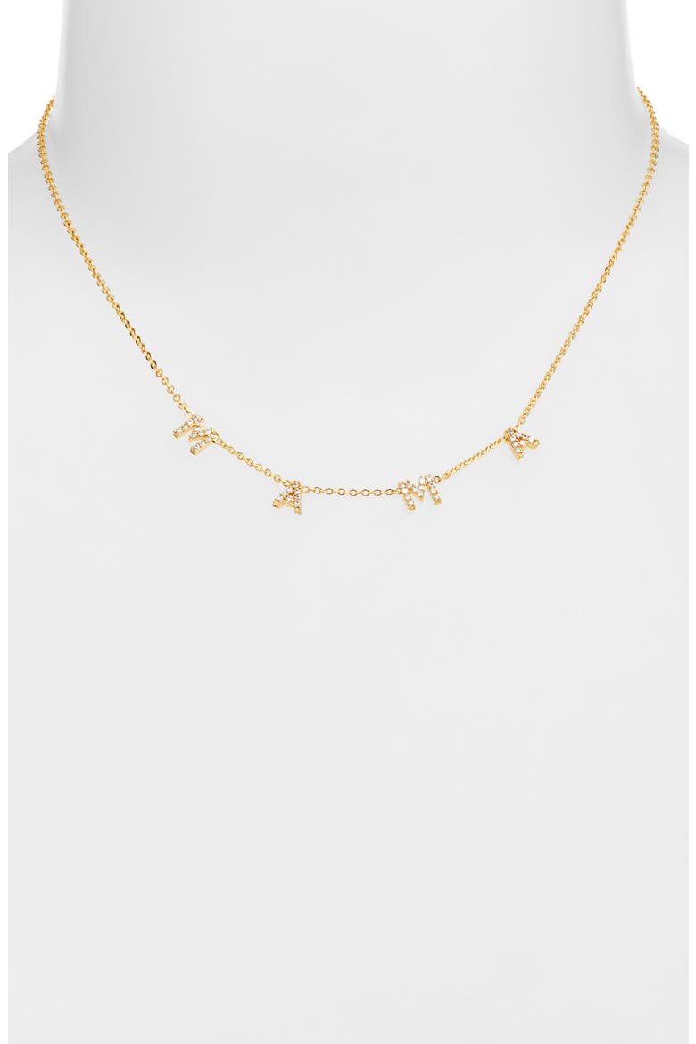 Mini Mama Necklace, Alternate, color, GOLD W/ CRYSTALS