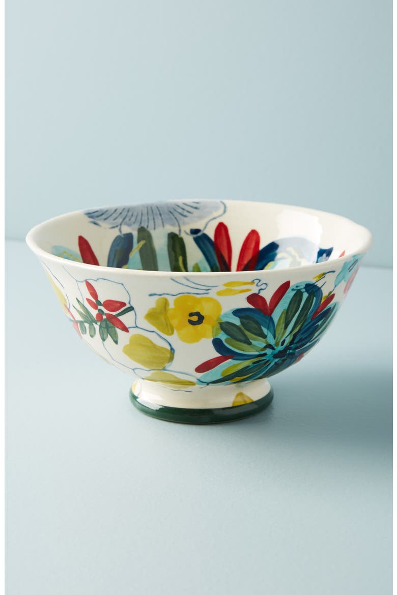 Anthropologie Sissinghurst Castle Stoneware Cereal Bowl, Main, color, NAVY MULTI