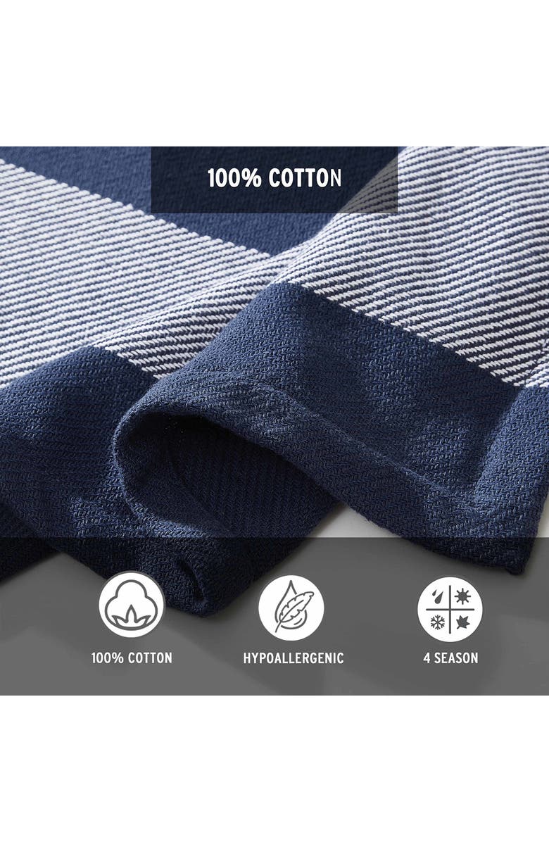 Eddie Bauer Boylston Stripe Cotton Blanket, Alternate, color,