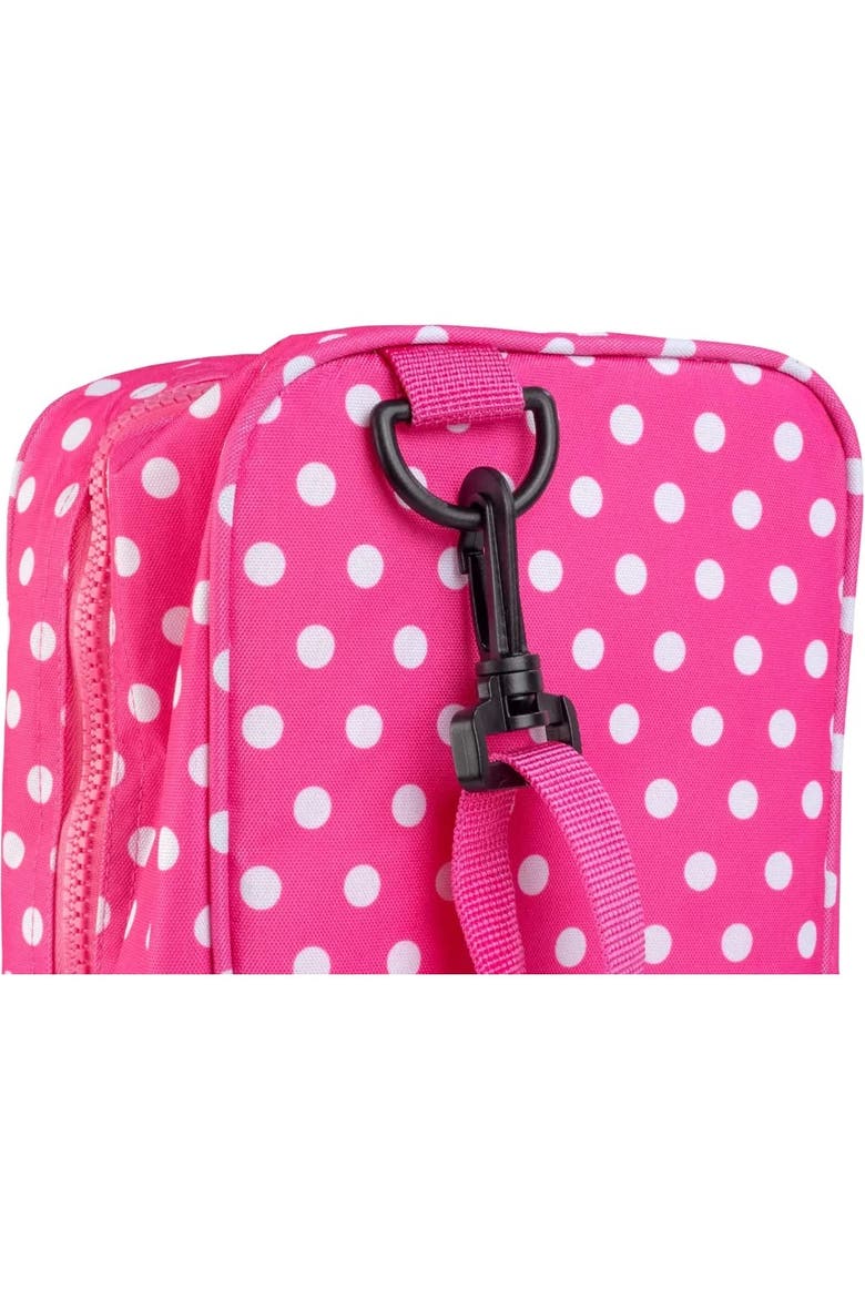Doll Storage Carrying Case Pink Polka Dot Compatible with 18" Dolls - Organizer Travel Case w Clear Window, Zipper & Strap - Gift for Kids, Alternate, color, Pink