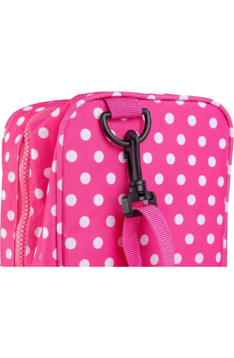 Dress Along Dolly Doll Storage Carrying Case Pink Polka Dot Compatible with 18" American Girl Dolls - Organizer Travel Case w Clear Window, Zipper & Strap - Gift for Kids, Alternate, color, Pink
