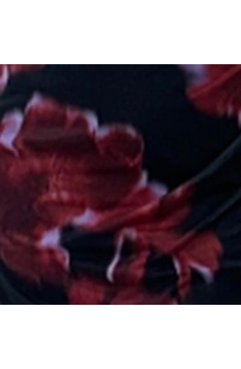 FASHION-SZN CURVE Cowl Neck Mesh Flare Sleeve Maxi Dress, Alternate, color, Burgundy