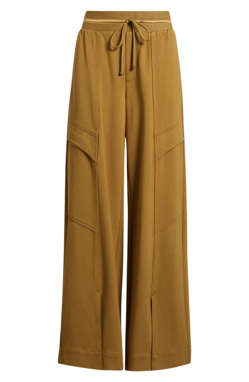 Wit & Wisdom Glider Skyrise Wide Leg Drawstring Pants In Green