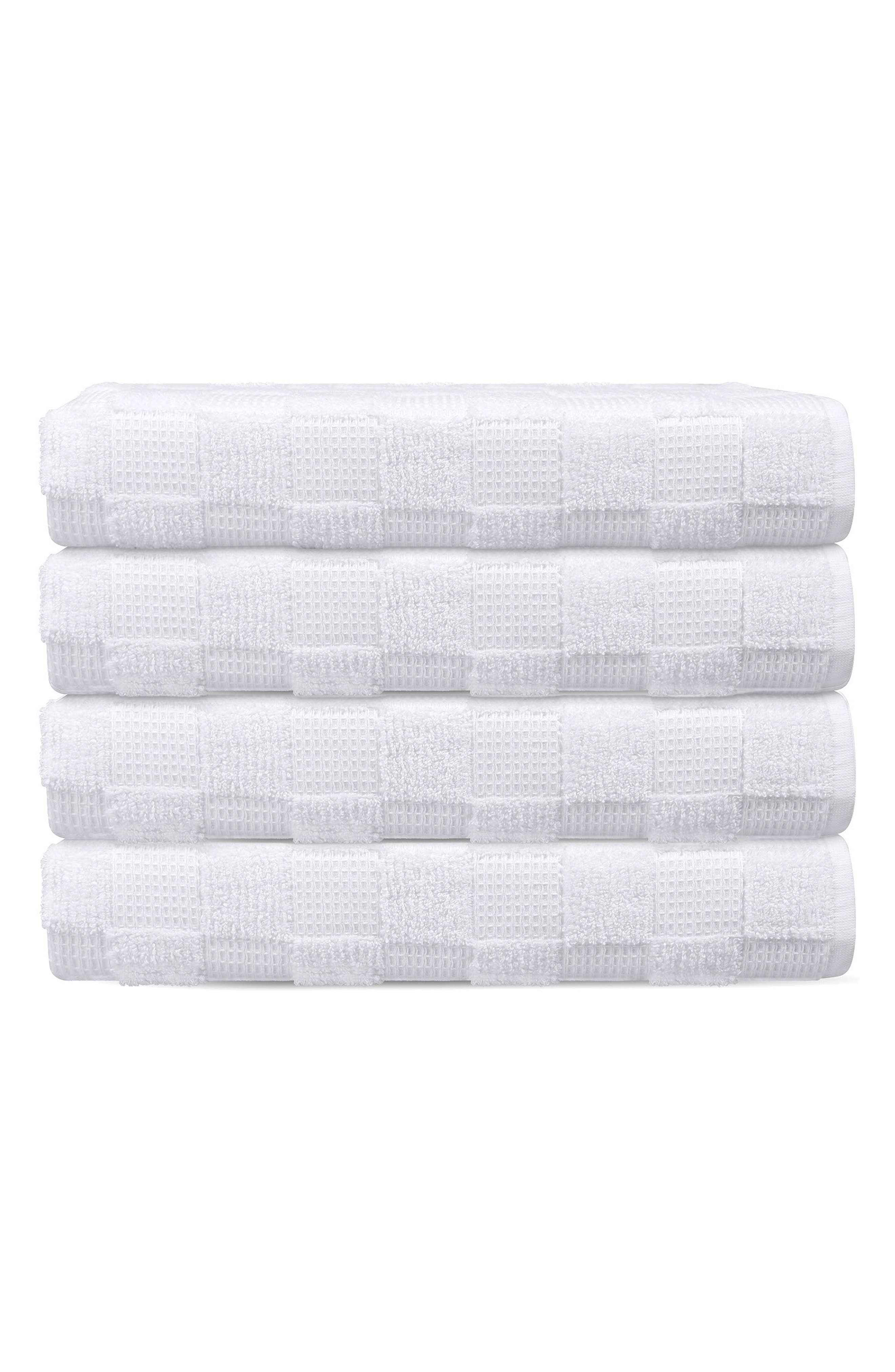 Brooks Brothers Waffle Terry 4-Piece Turkish Cotton Bath Towel Set