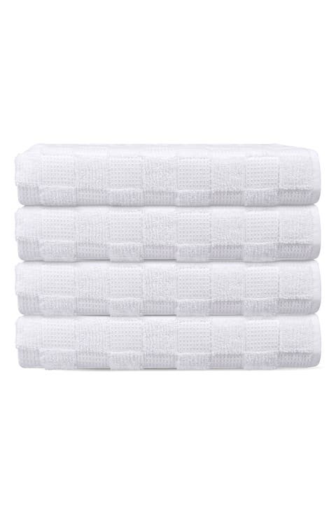 Waffle Terry 4-Piece Turkish Cotton Bath Towel Set