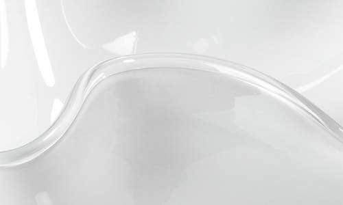 Zodax Vellerti Wave Glass Bowl In White