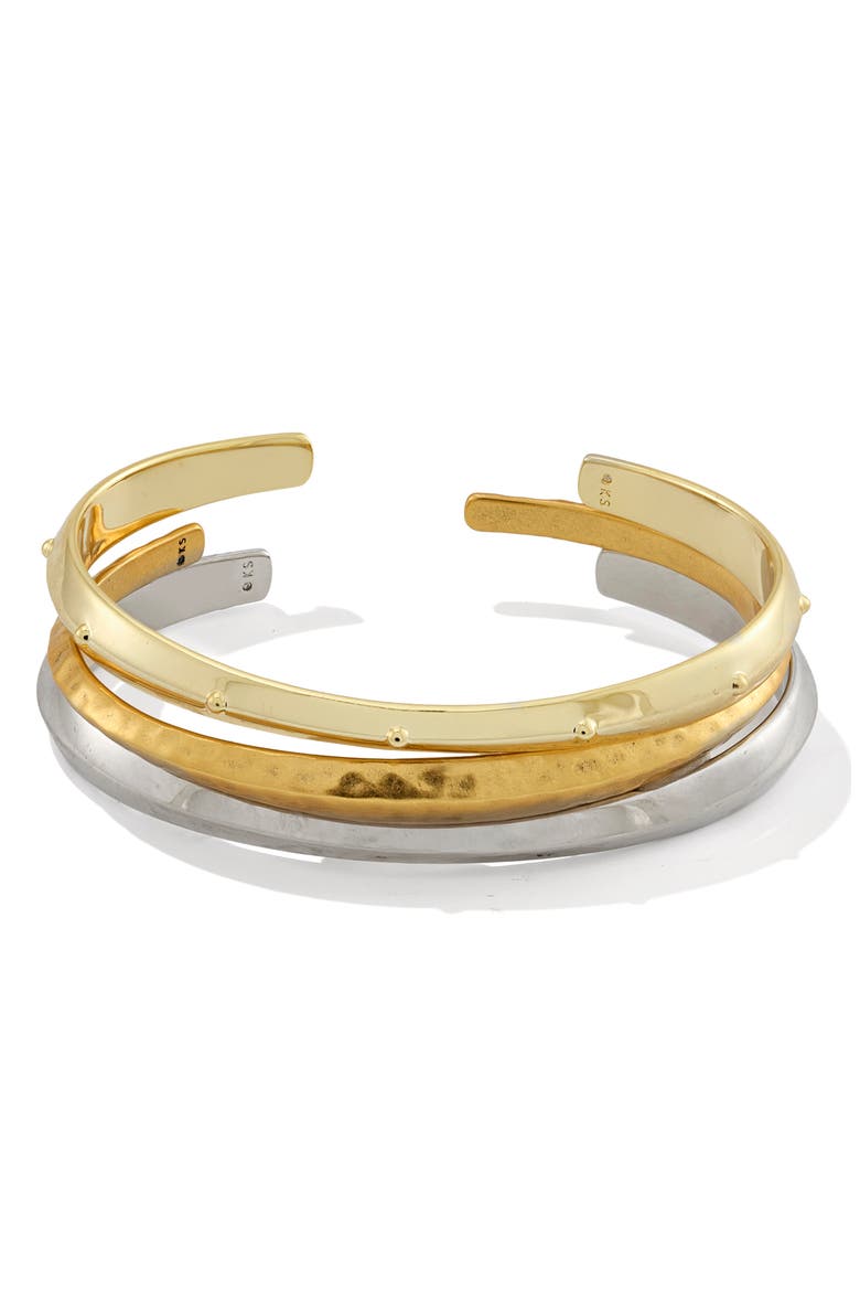 Oakland Set of 3 Cuff Bracelets, Alternate, color, MIXED METAL