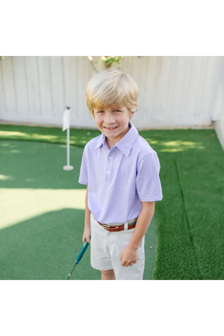 Will Boys' Golf Polo Shirt by LH Sport, Alternate, color, Purple Stripes