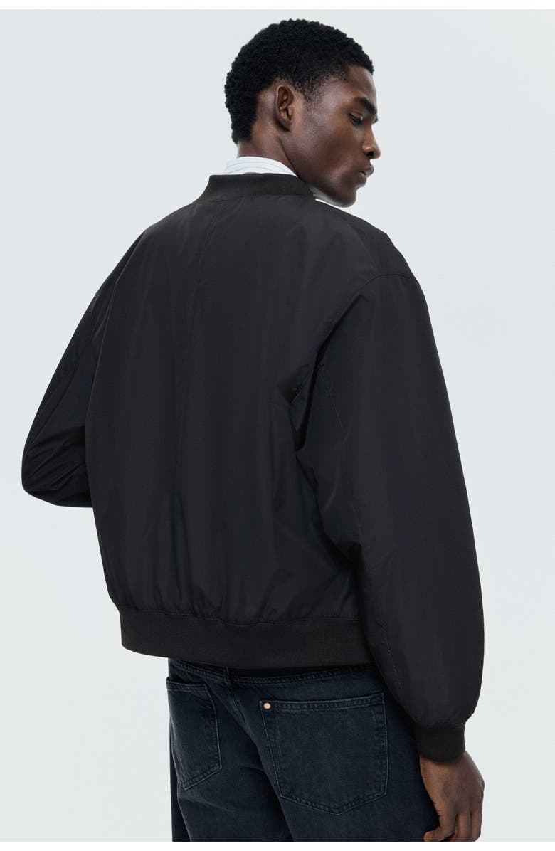 H&M Lightweight Bomber Jacket, Alternate, color, Black