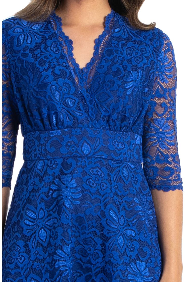 Mademoiselle A-Line Lace Cocktail Dress, Alternate, color, SAPPHIRE