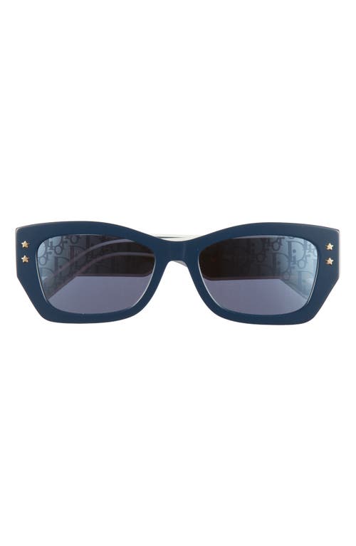 Dior Pacific S2u 53mm Mirrored Rectangular Sunglasses In Green