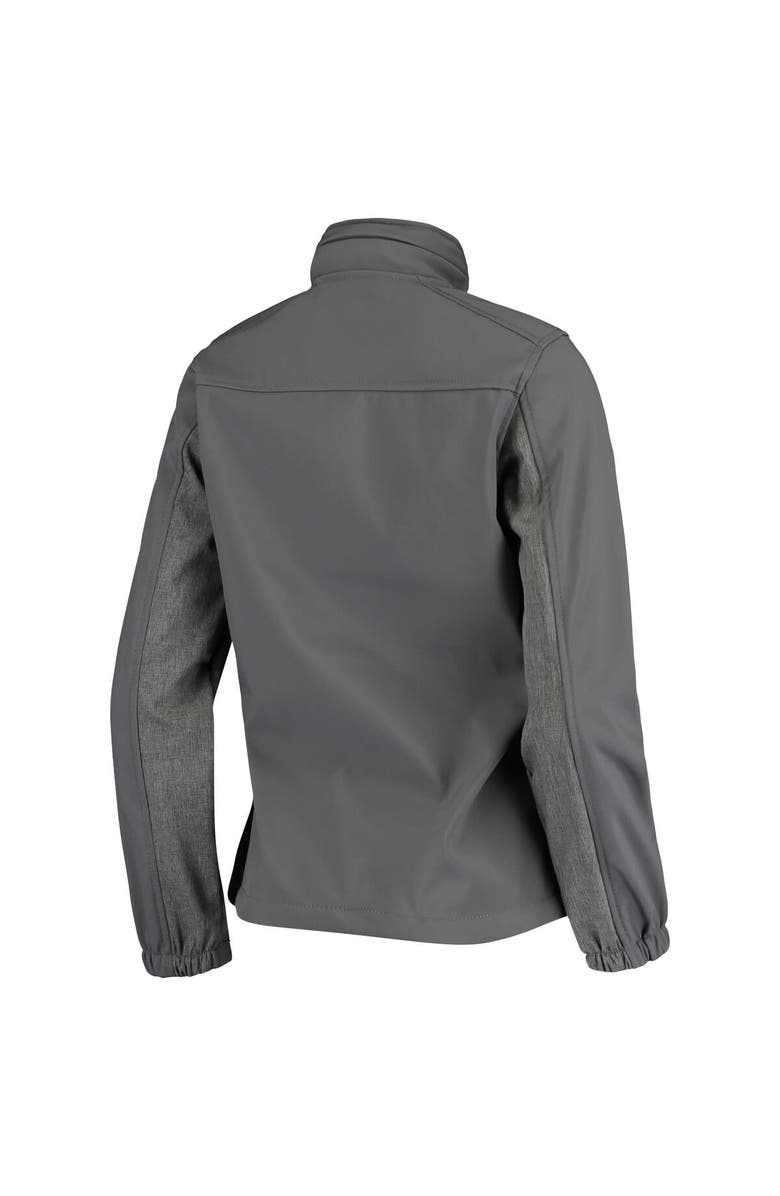 DUNBROOKE Women's Dunbrooke Charcoal Los Angeles Rams Zephyr Softshell Full-Zip Jacket, Alternate, color, 