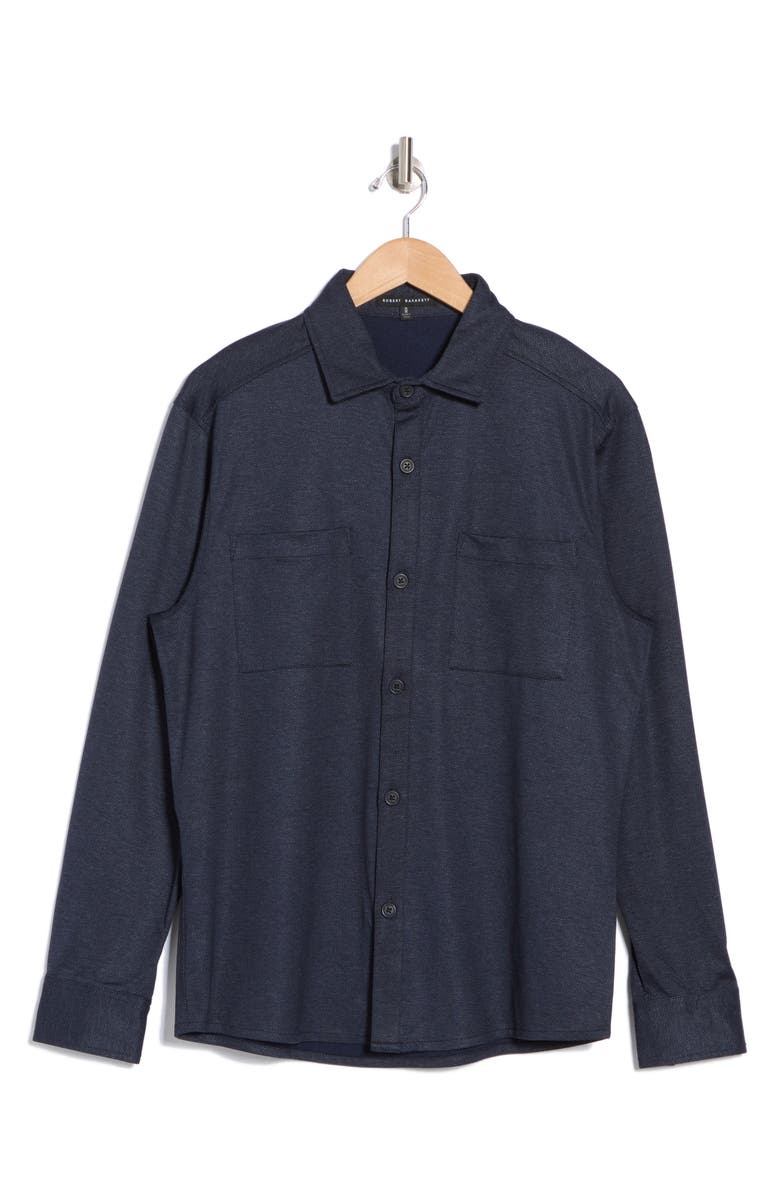 Robert Barakett Santiago Overshirt, Alternate, color, Navy