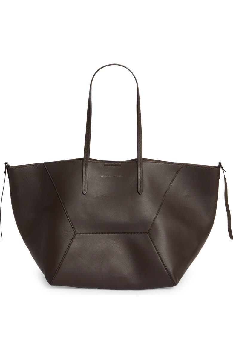 Brunello Cucinelli Monili Trim Leather Tote, Main, color,