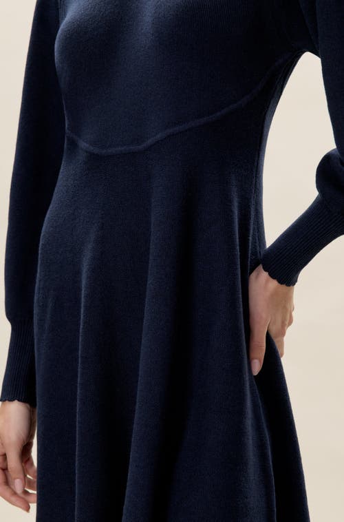 Rebecca Taylor Rhea Sweater Dress In Blue