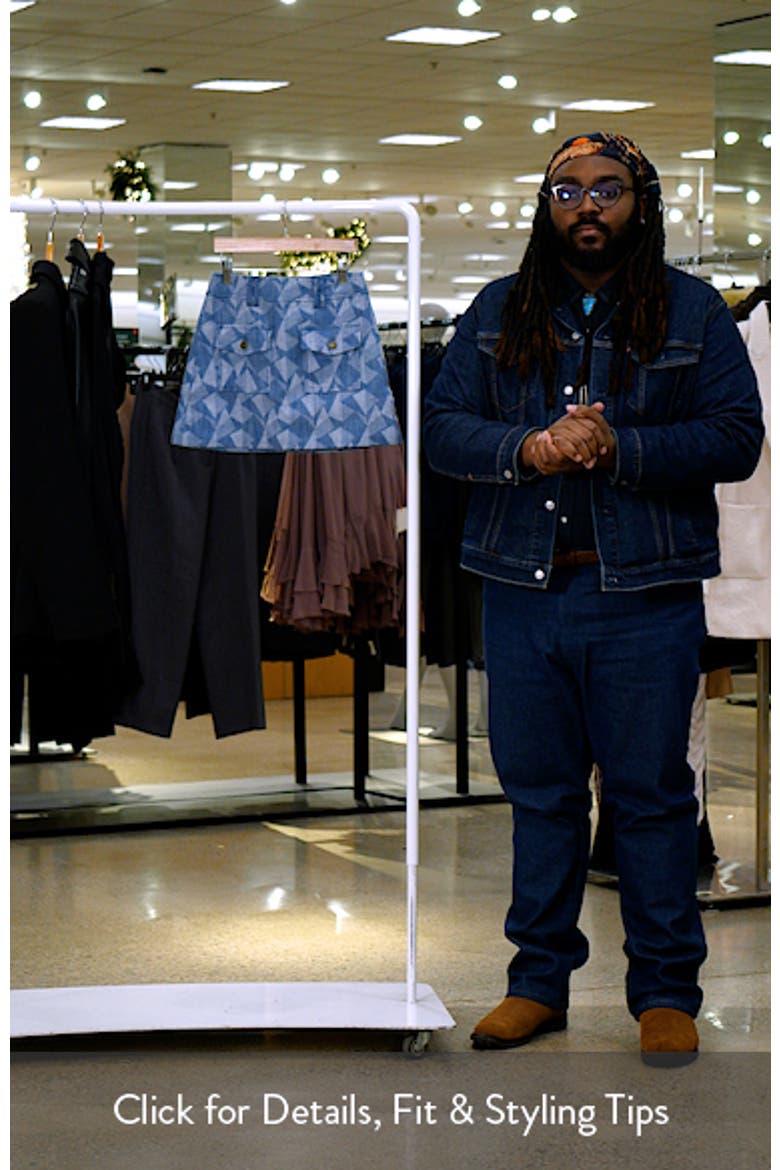 Kory Geometric Print Denim Miniskirt video