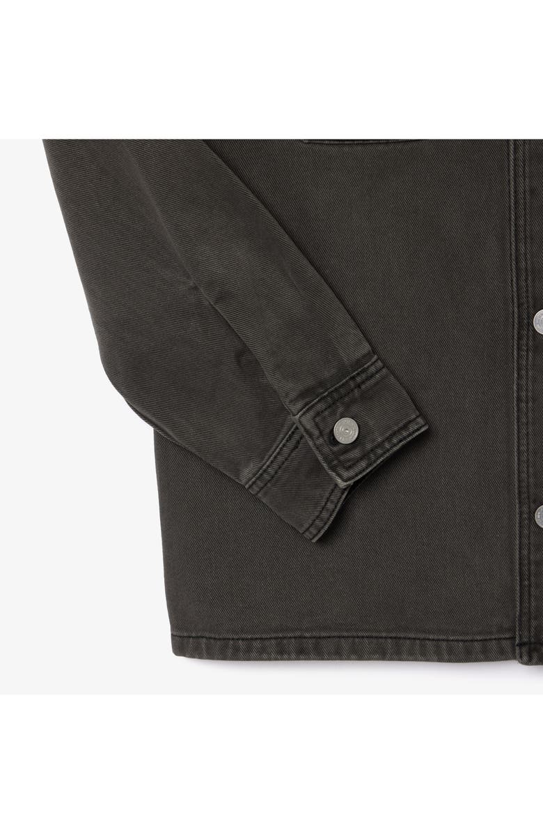 Lacoste Oversize Cotton Denim Button-Up Overshirt, Alternate, color, 