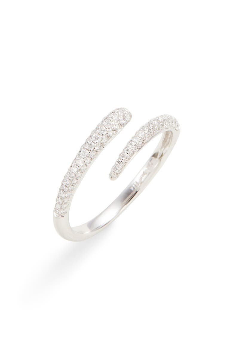 Micro Pavé Diamond Openwork Ring (Nordstrom Exclusive), Main, color, WHITE GOLD