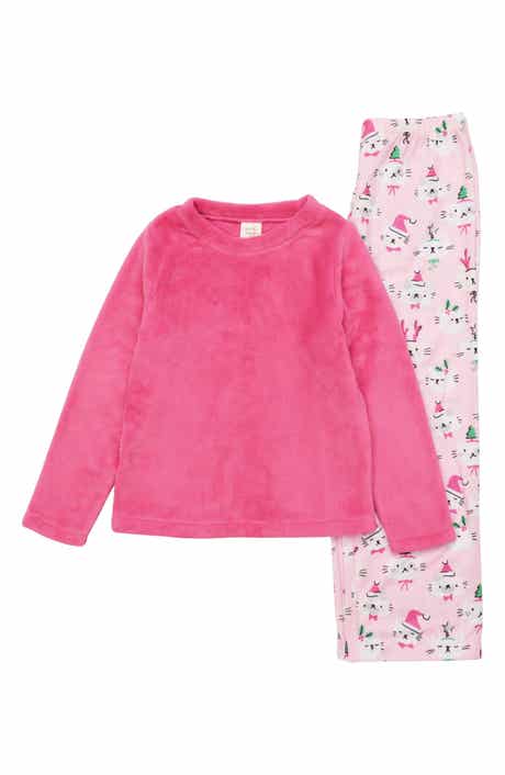 Kids' Holiday Cats Plush Pajamas