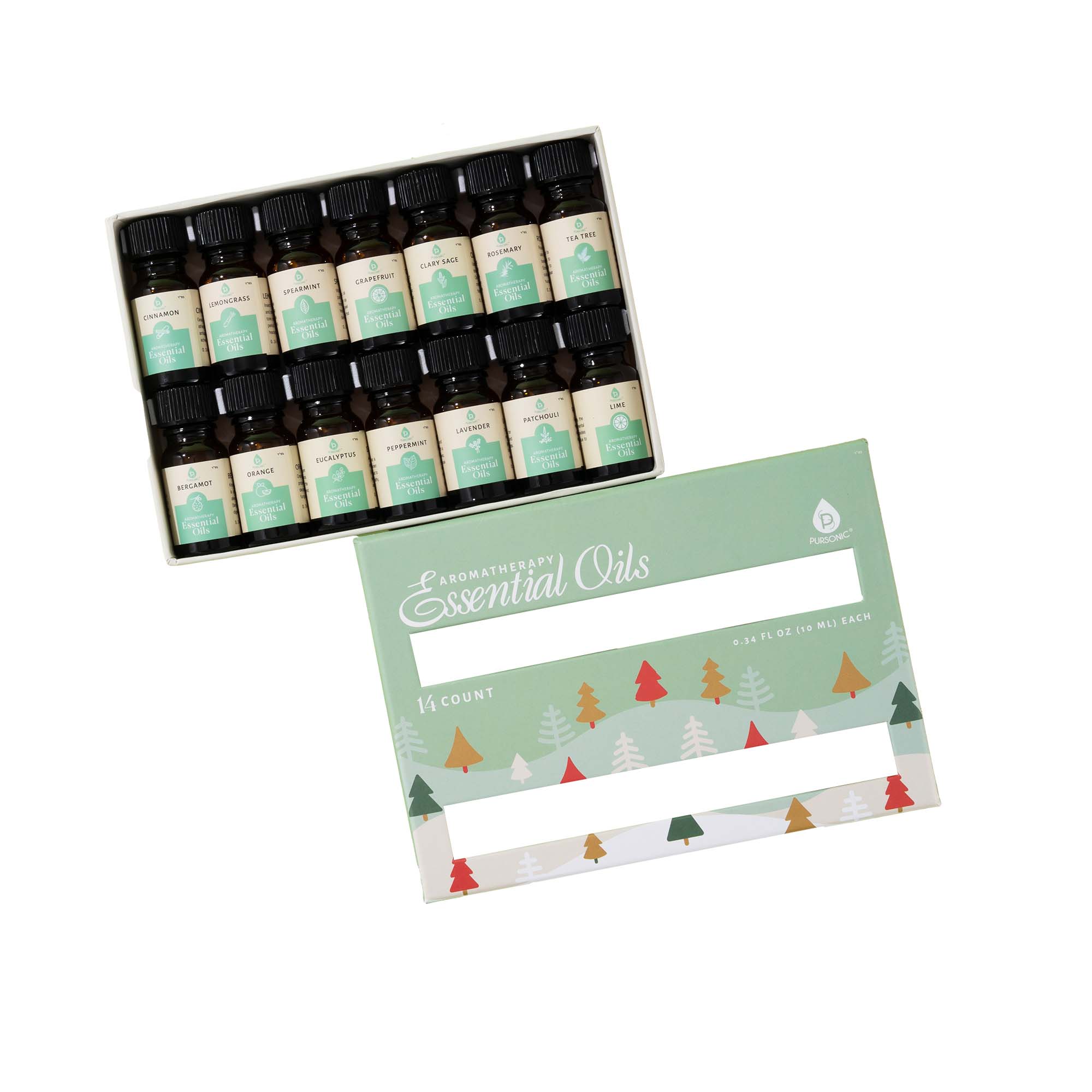 Pursonic Seasonal Scents Christmas Essential Oils Collection In Green