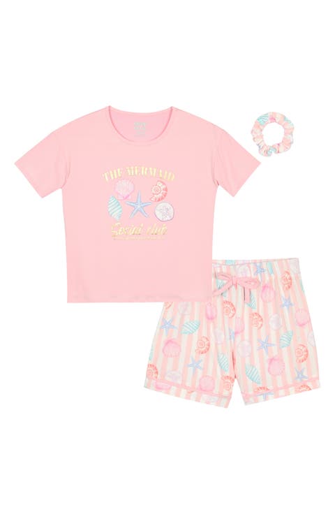 Kids' Two-Piece Short Pajamas & Scrunchie Set (Big Kid)