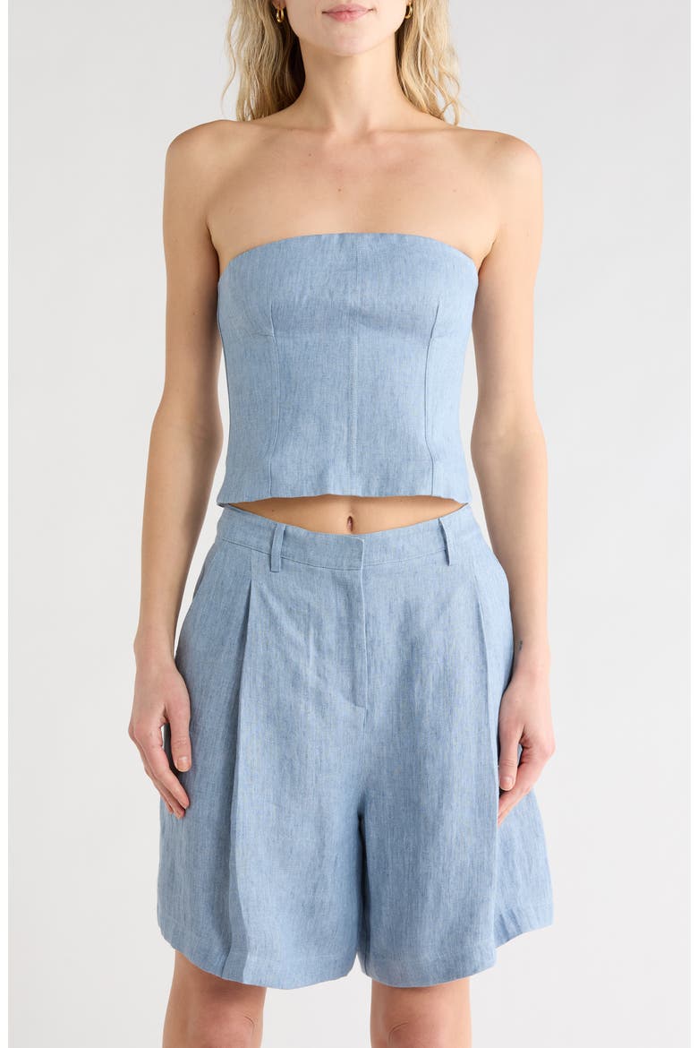 Jillian Bustier Top, Main, color, LIGHT INDIGO