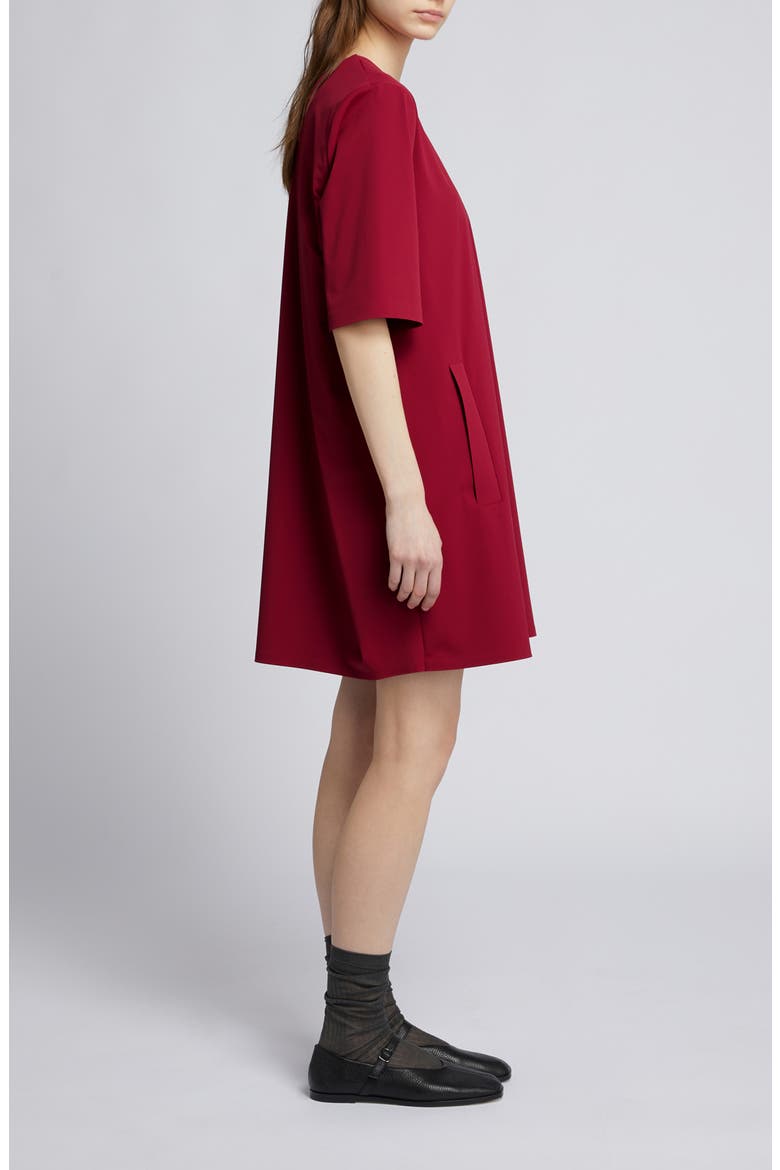 Pigna Jersey Shift Dress, Alternate, color, DARK RED