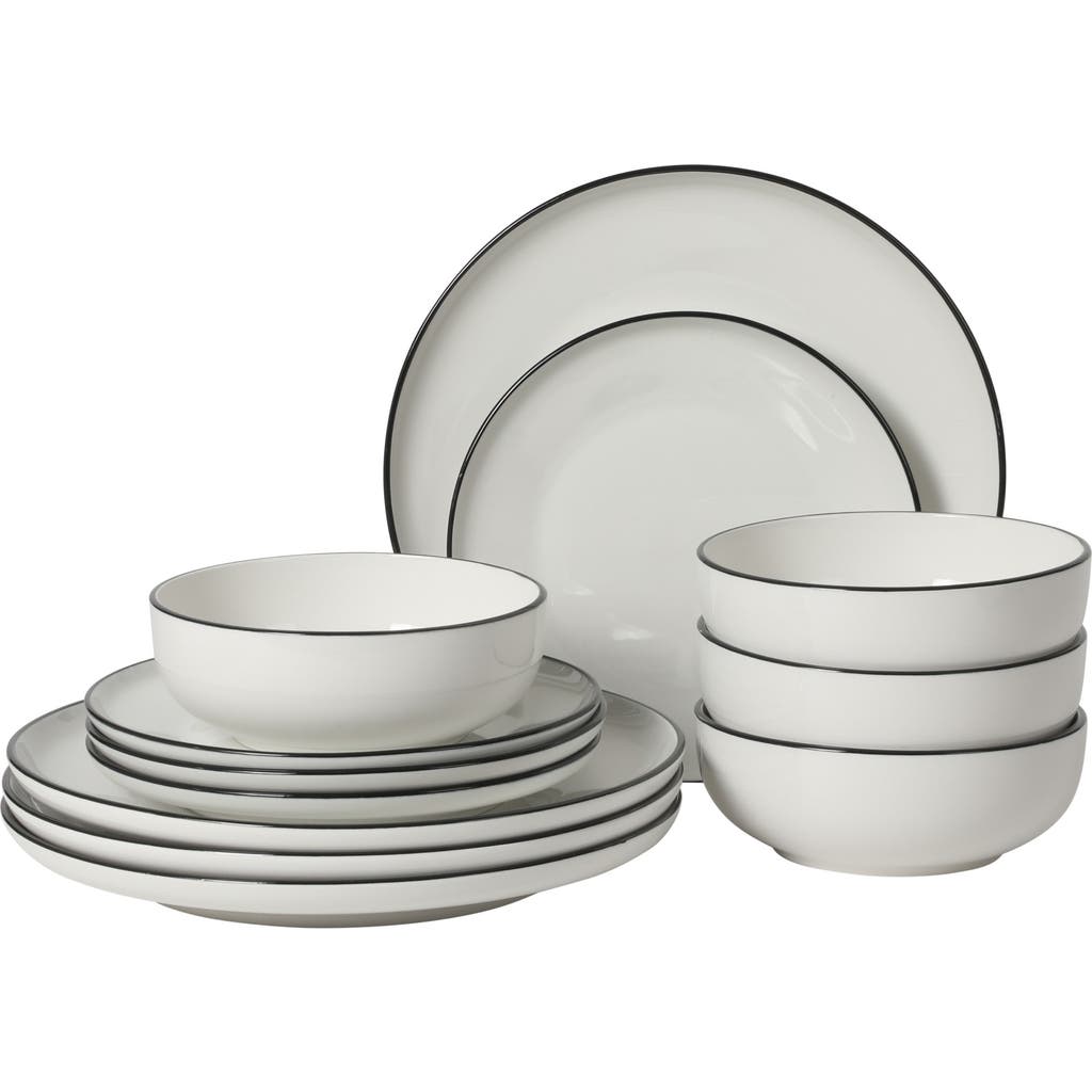 Gibson Home Havenstone Classic 12-piece Porcelain Dinnerware Set