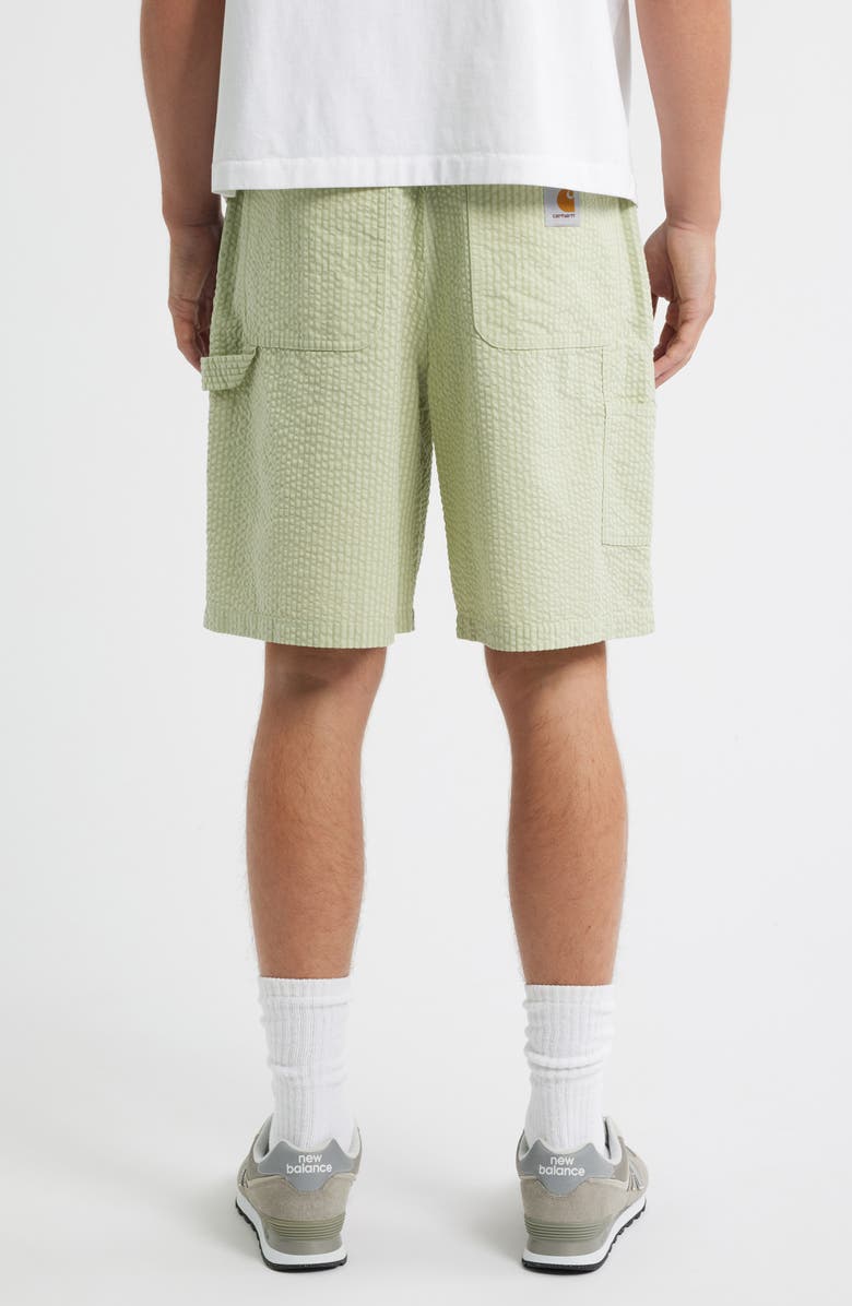 Carhartt Work In Progress Toland Seersucker Shorts, Alternate, color, Toland Stripe, Pale Olive