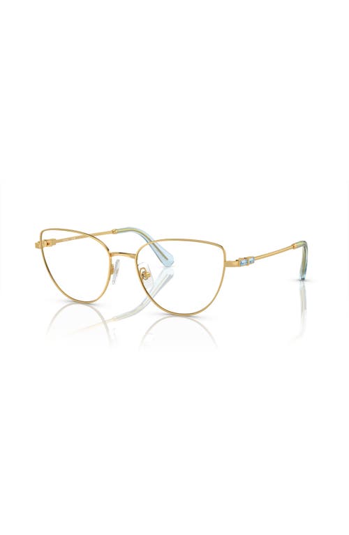 Swarovski 55mm Cat Eye Optical Glasses In Gold