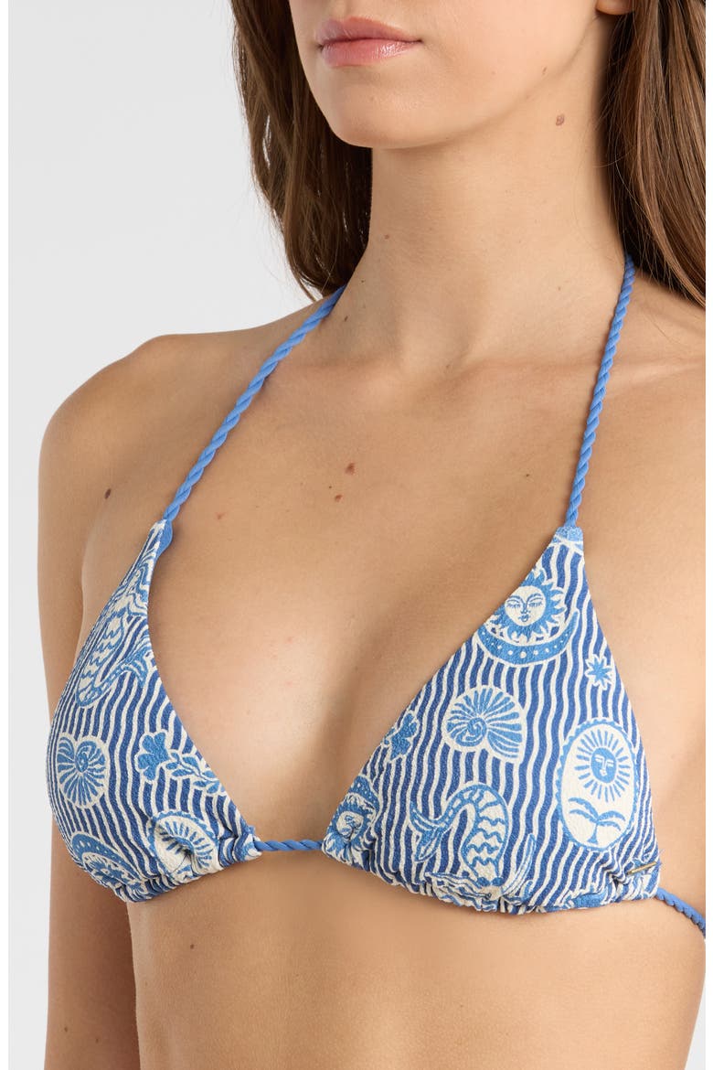 Catalina Waves Triangle Bikini Top, Alternate, color, VINTAGE BLUE