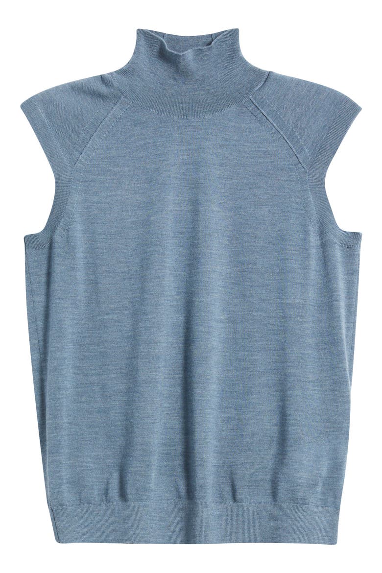 Fipini Turtleneck Sleeveless Virgin Wool Sweater, Alternate, color, OPEN BU