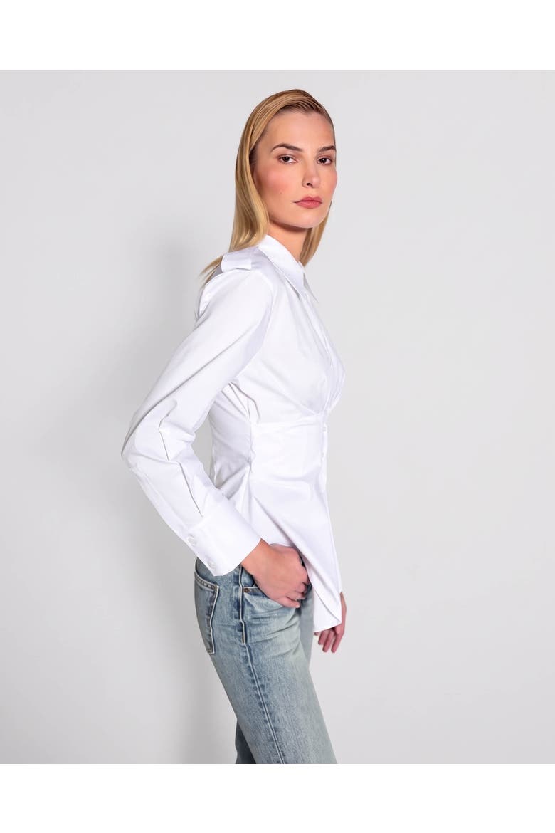 Nemesis Cinched Epaulet Shirt, Alternate, color, White