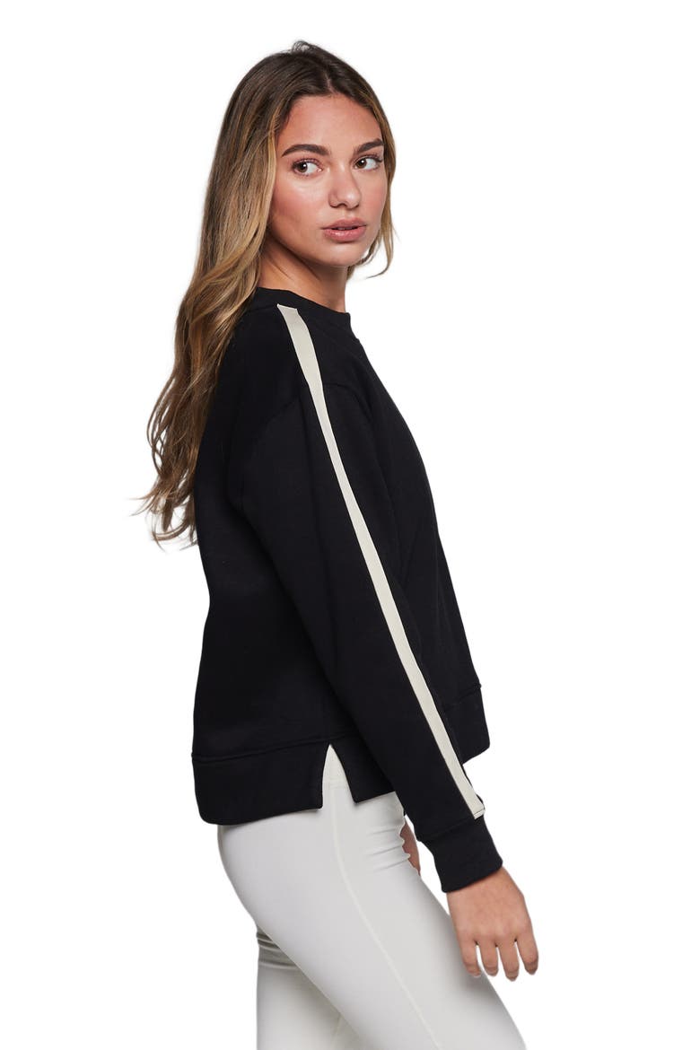 Sideline Fleece Sweatshirt, Alternate, color, Black/Sand