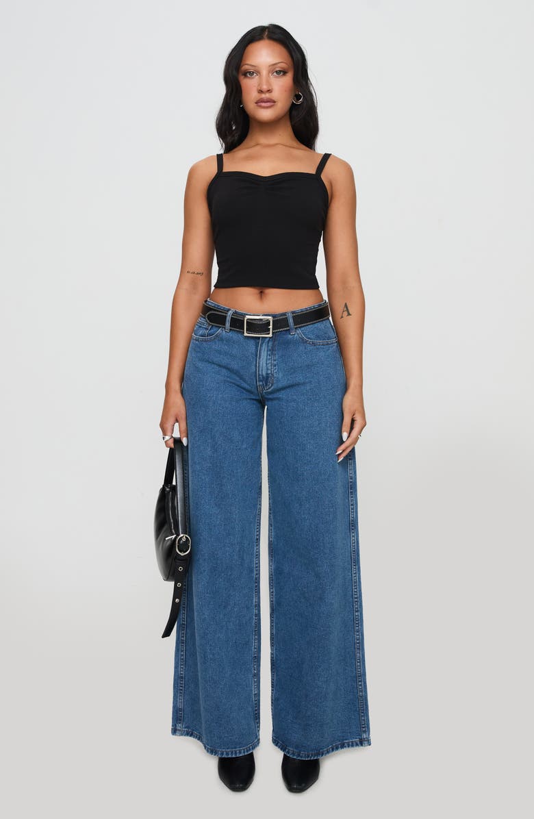 Princess Polly Essential Rib Camisole, Alternate, color, Black