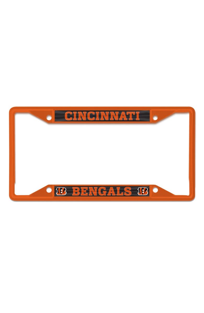 WINCRAFT Cincinnati Bengals Chrome Color License Plate Frame, Main, color, Orange