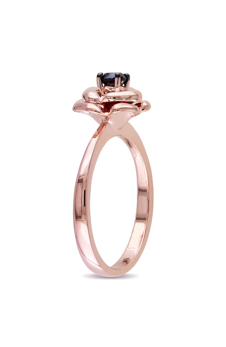 Julianna B. Black Diamond Floral Ring, Alternate, color, Diamond