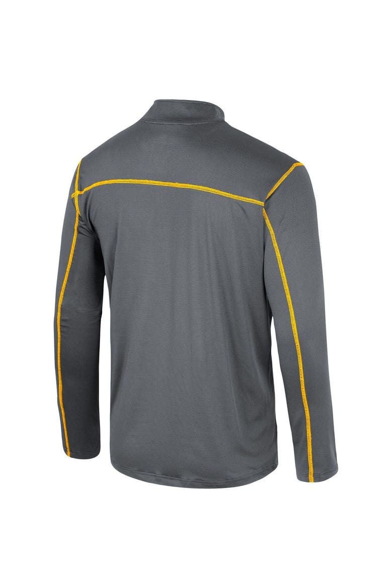 Men's Colosseum Black Appalachian State Mountaineers Cameron Quarter-Zip Windshirt, Alternate, color, Black