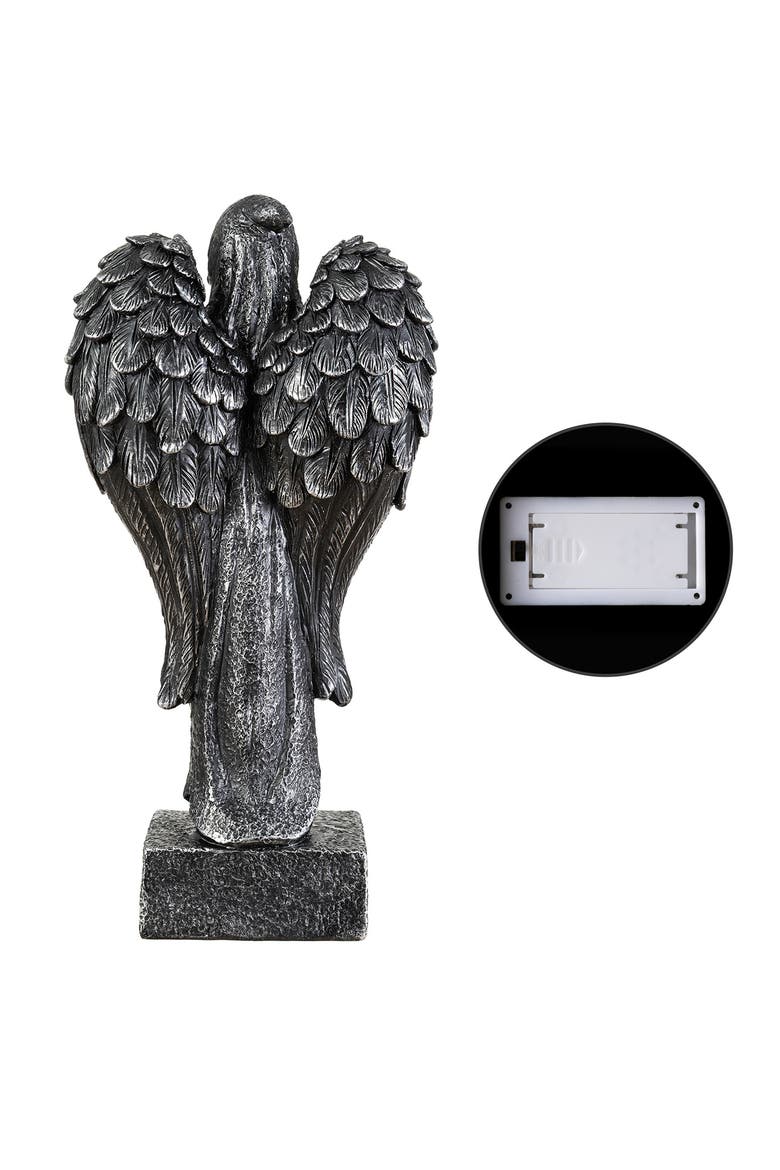Halloween Lighted Resin Grim Reaper Skulls Candles Table Decor with Timer, Alternate, color, Black