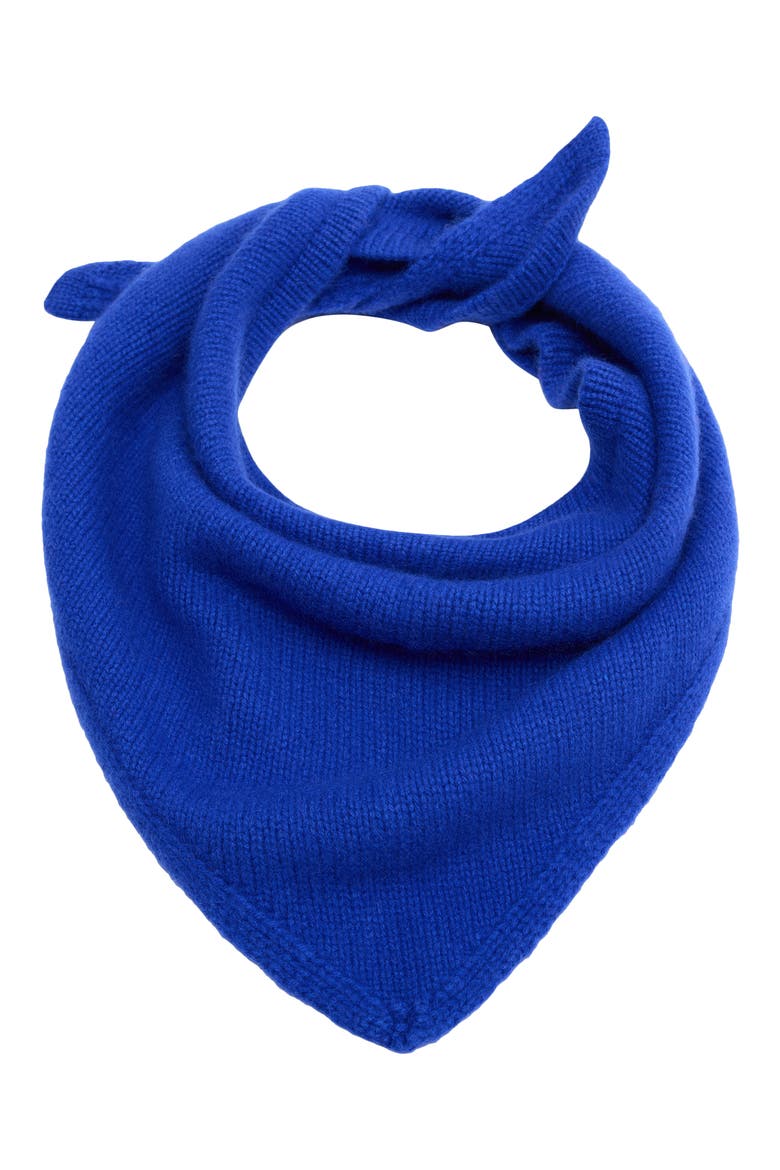 Wool & Cashmere Blend Triangular Scarf, Main, color, BLUE