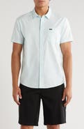 RVCA Douglas Solid Short Sleeve Cotton Button-Up Shirt
