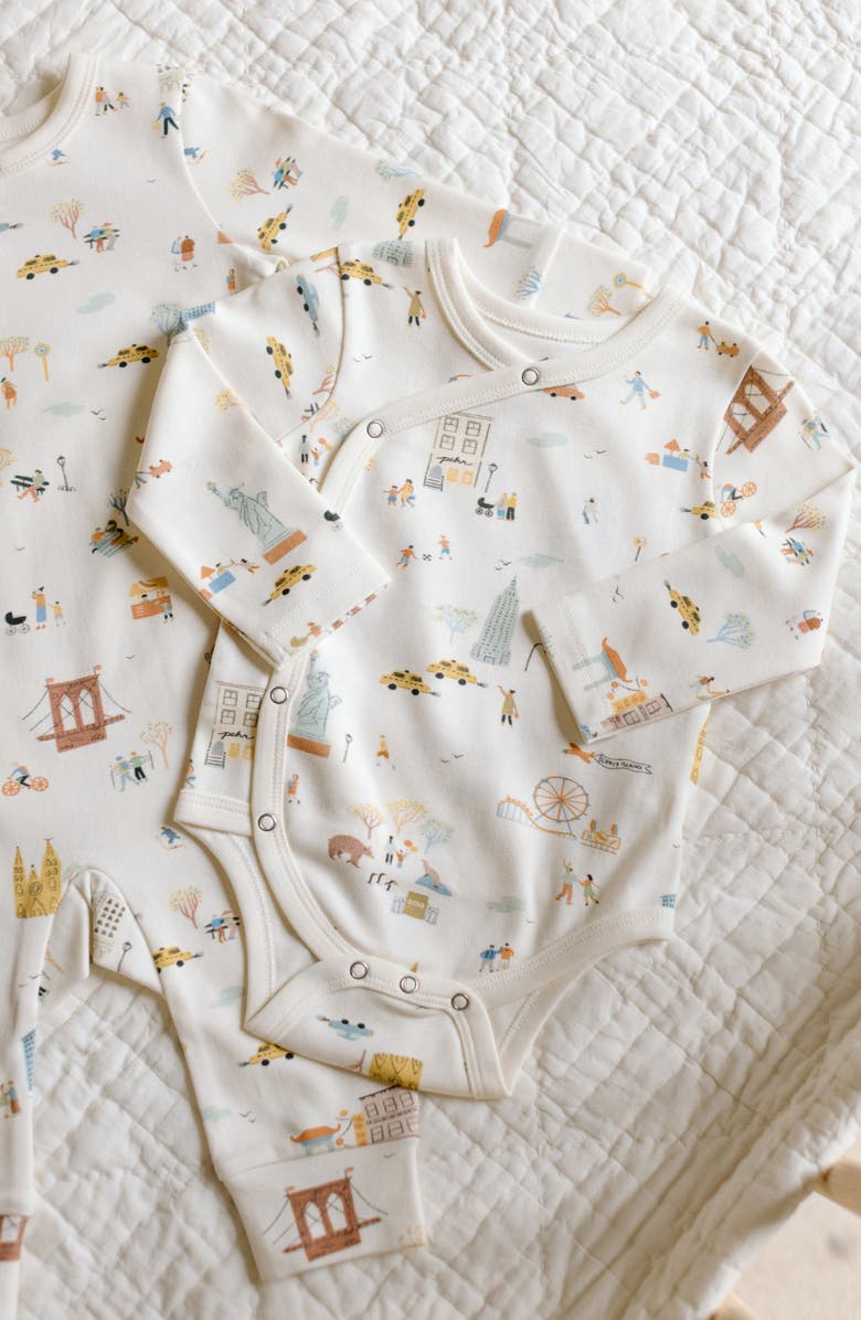 Pehr Long Sleeve Organic Cotton Bodysuit, Alternate, color, 