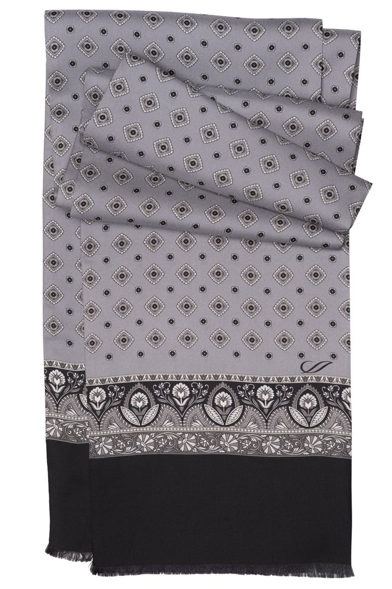 Ancona - Silk Scarf for Men, Main, color, Grey