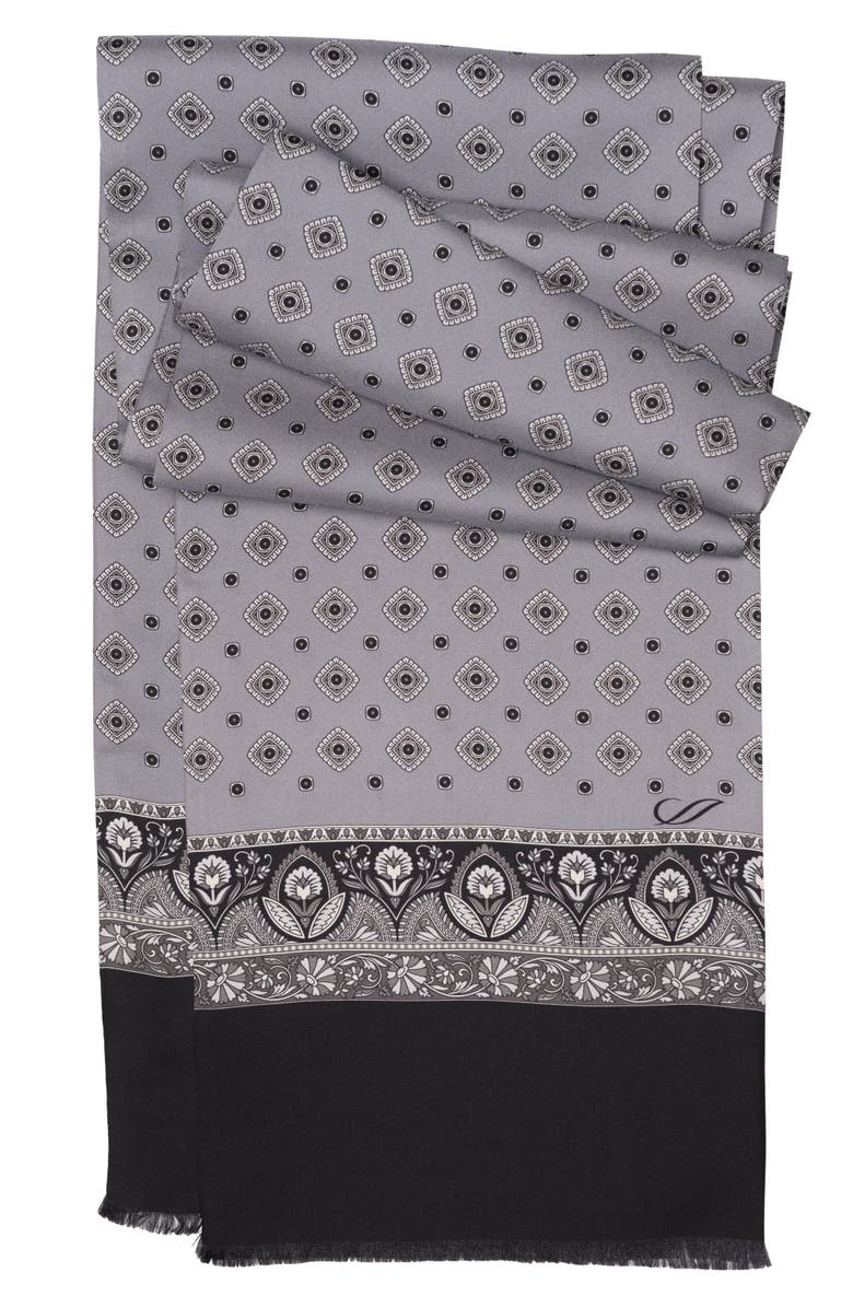 Elizabetta Ancona - Silk Scarf for Men, Main, color, Grey