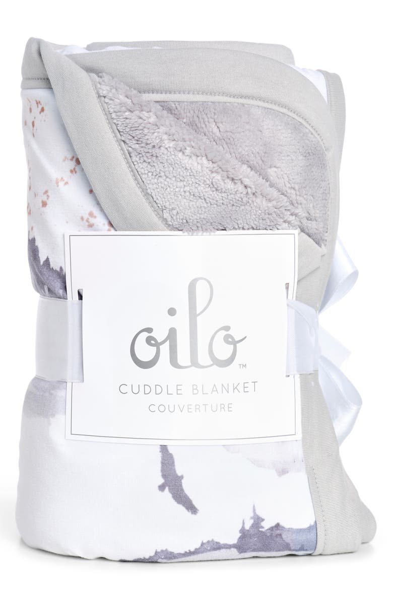 Oilo Misty Mountain Jersey Cuddle Blanket, Alternate, color, Stone