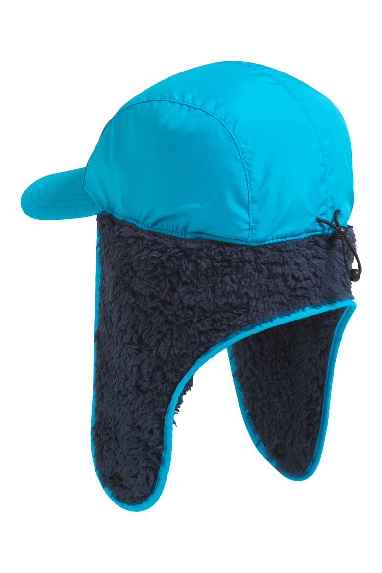 Kids' Shasta Trapper Cap, Alternate, color, MERIDIAN BLUE/ SUMMIT NAVY