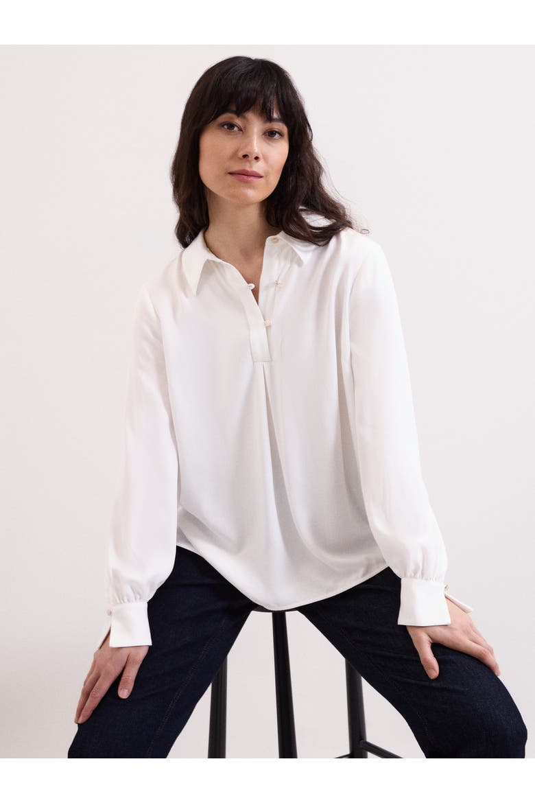 Button Detailed Ashton Ivory Shirt, Alternate, color, Ivory