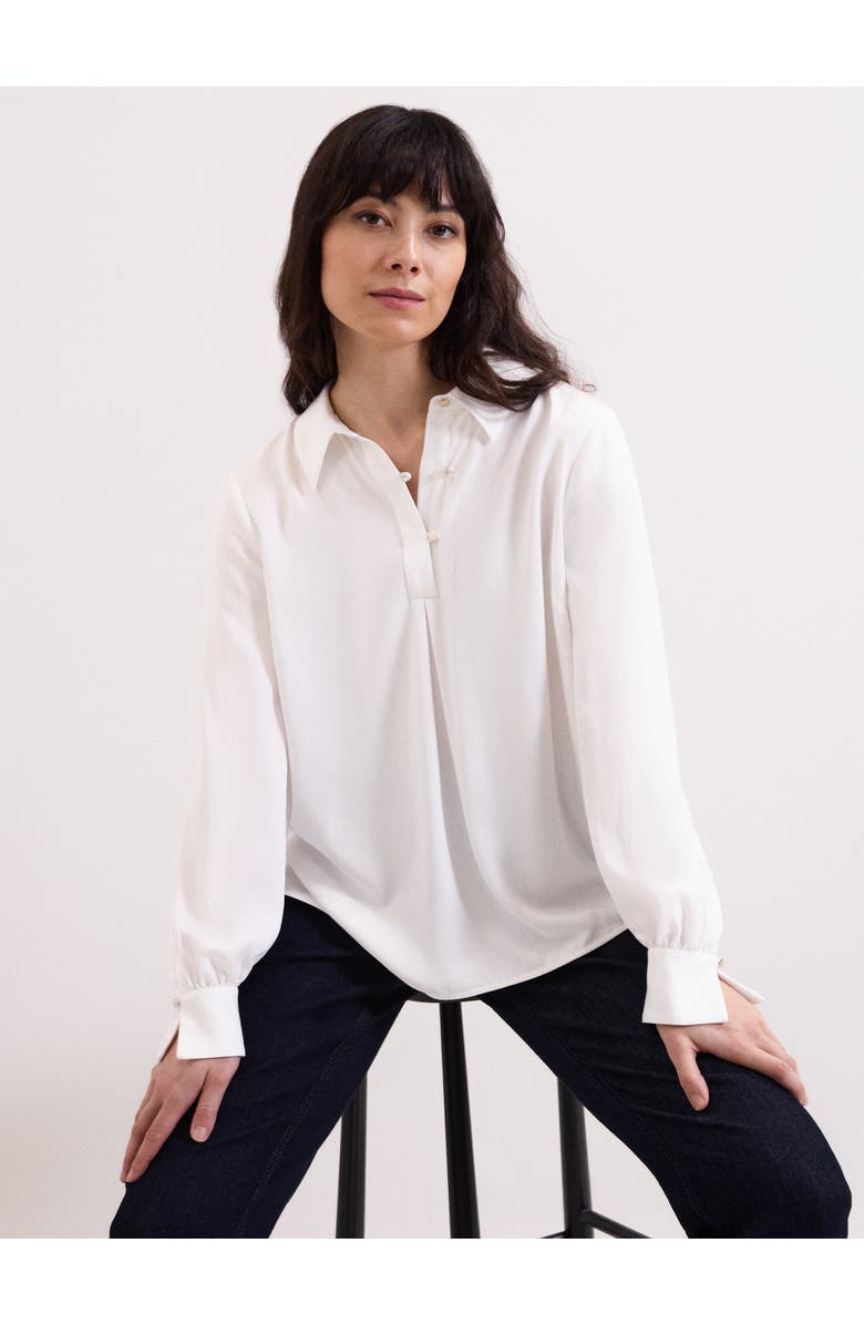 Phase Eight Button Detailed Ashton Ivory Shirt, Alternate, color, Ivory
